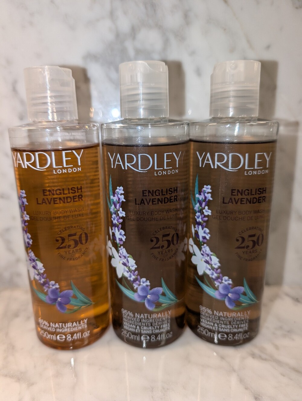 🆕 Yardley London English Lavender Luxury Body Wash x 3 Full Size 250 mL 8.4 Oz